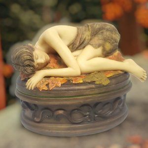 Fall Elf Lidded Trinket Box 4 Seasons - Michael Talbot by Flambro